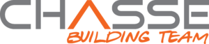 Logo for Chasse Building Team with the text "CHASSE" in gray and "BUILDING TEAM" in orange below.