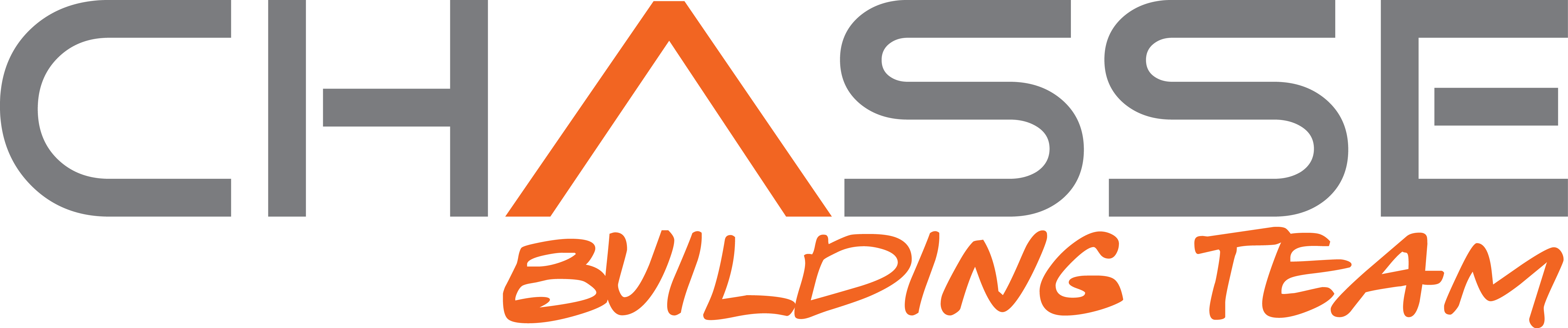 Logo for Chasse Building Team with the text "CHASSE" in gray and "BUILDING TEAM" in orange below.