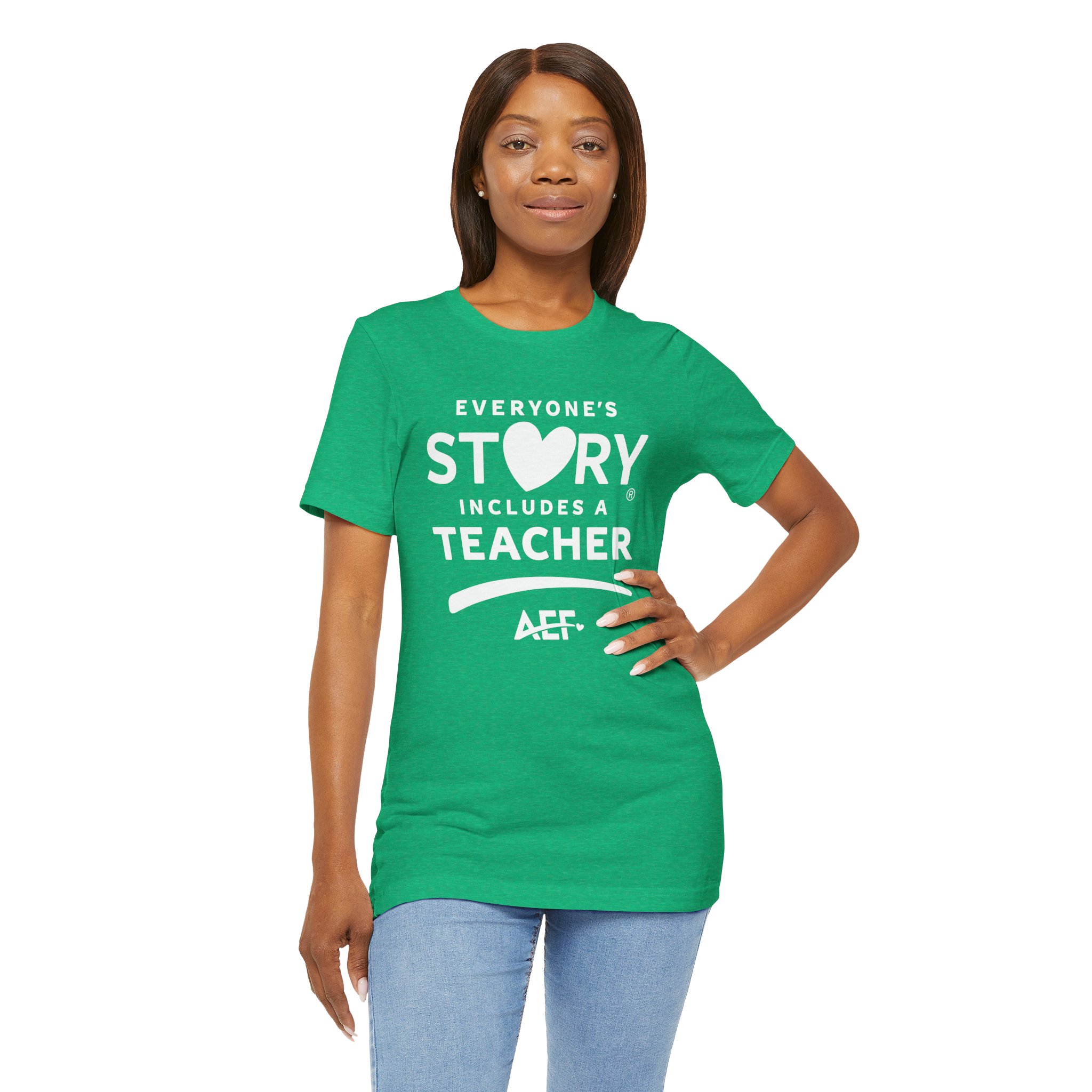 Everyone's Story Includes a Teacher T-Shirt - Unisex - Image 8
