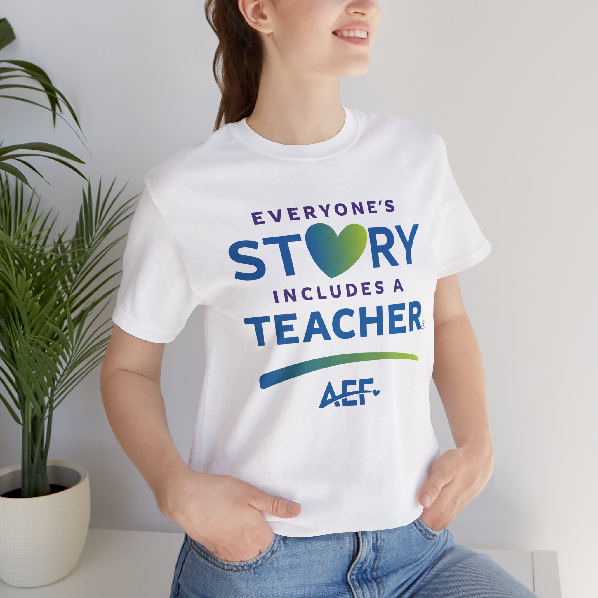 Everyone's Story Includes a Teacher T-Shirt - Unisex - Image 4